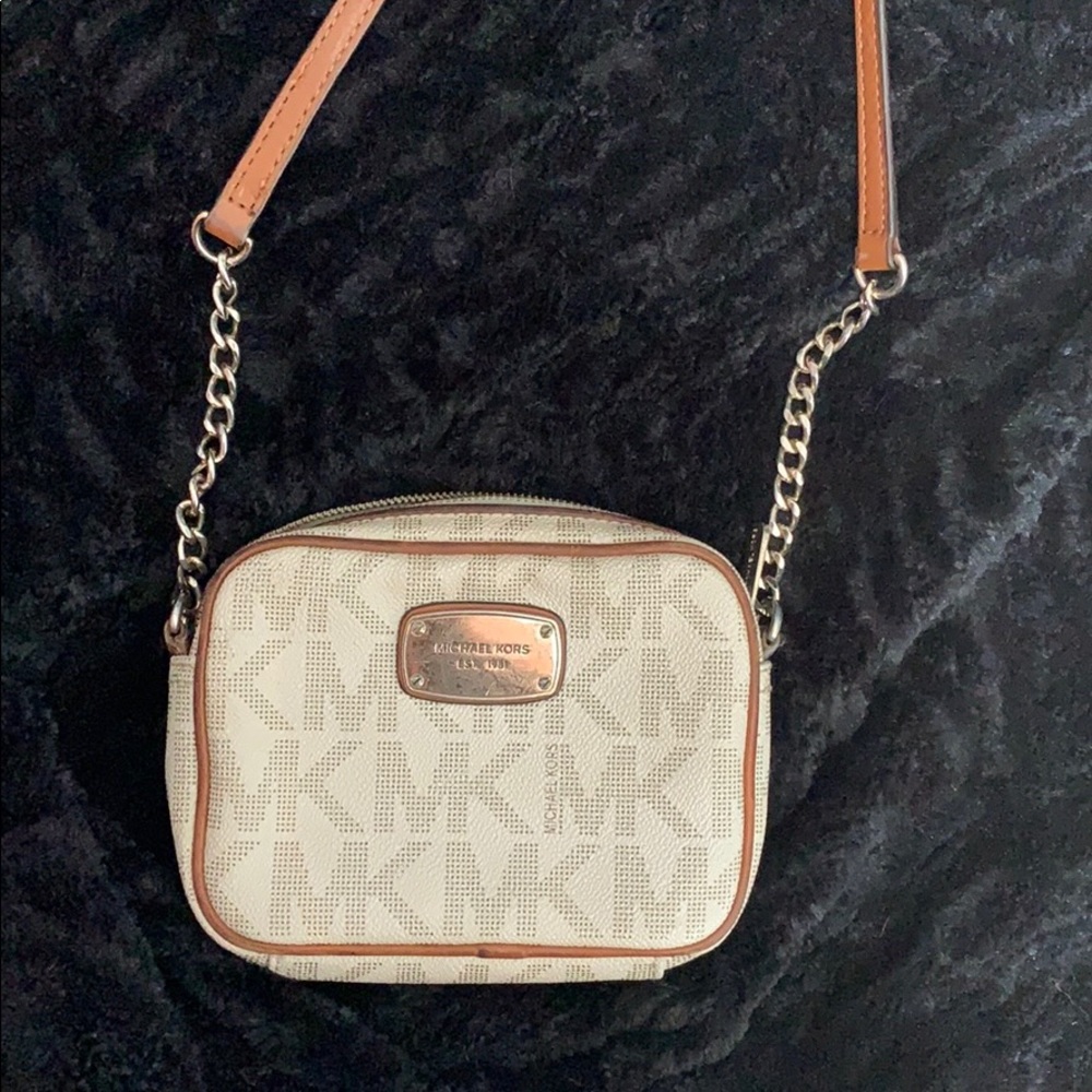Michael Kors White leather crossbody